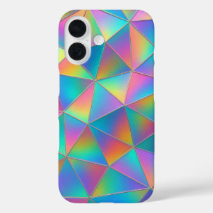 Iridescente Polygoon iPhone 16 Hoesje