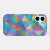 Iridescente Polygoon iPhone 16 Hoesje (Achterkant horizontaal)