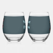 Iridescente Raaf Wijnglas Zonder Voet (Links)