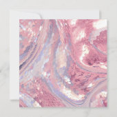 Iridescente roze en paarse lovertjes kaart (Achterkant)