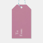 Iridescente Roze en Paarse Pailletten Cadeaulabel (Achterkant)