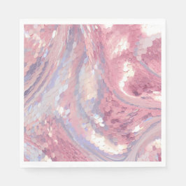 Iridescente roze en paarse pailletten servet