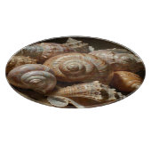 Iridescente schelp stilleven  snijplank (Hoek)