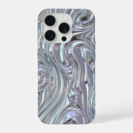 Iridescente Vloeibare Chrome Futuristische Y2K Met iPhone 15 Pro Case