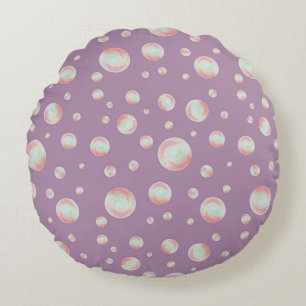 Iridescente Zwevende Zeepbellen Patroon Rond Kussen