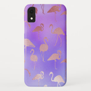 Iridescentiekleuren met Roos Gold Flamingo patroon Case-Mate iPhone Case