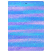 Iridescerende glansstrepen turquoise roze klembord (Achterkant)