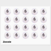 Iridescerende schitterende One 1e verjaardagsfeest Ronde Sticker (Vel)