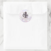 Iridescerende schitterende One 1e verjaardagsfeest Ronde Sticker (Tas)