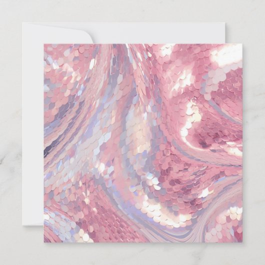 Iridesecent Pink and Purple Sequin Kaart (Voorkant)