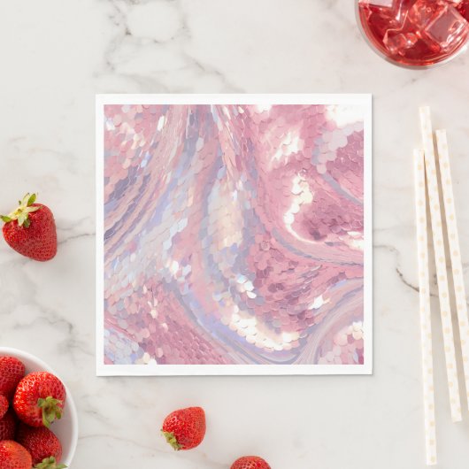 Iridesecent Pink and Purple Sequin Servet (Insitu)