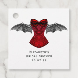 Iridiscence gotische karmozijnrode heks bedankjes labels