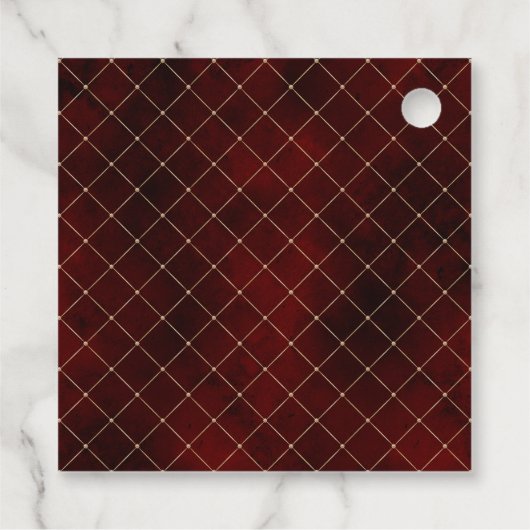 Iridiscence gotische karmozijnrode heks bedankjes labels (Achterkant)