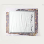 Iridiscence Paarse Gouden Glitter Bruiloft Tapijt Wandkleed (Voorkant (horizontaal))