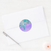 Iridiscence Parel Glans Zeemeermin Verjaardagsfees Ronde Sticker (Envelop)