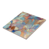 Iridiscent kleurrijke parelmoer tegeltje (Zijkant)