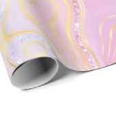 Iridiscent regenboogverloop en goud folie strata cadeaupapier (Rol Hoek)