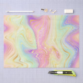 Iridiscent regenboogverloop en goud folie strata tissuepapier (Craft)