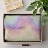 Iridiscent regenboogverloop en goud folie strata tissuepapier (Geschenk)