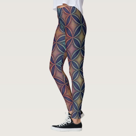 Iridiscerende 3D Vormveranderende Vormen | Naadloz Leggings (Links)