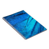 Iridiscerende Blauwe Vlinder Vleugel Notitieboek (Rechterzijde)