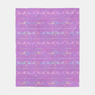 Iridiscerende Boheemse Eenhoorn Patroon Fleece Deken
