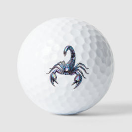 Iridiscerende Cyber Schorpioen Mechanische Kunst Golfballen