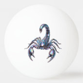 Iridiscerende Cyber Schorpioen Mechanische Kunst Pingpongbal (Voorkant)