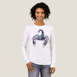 Iridiscerende Cyber Schorpioen Mechanische Kunst Tri-Blend Shirt