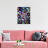 Iridiscerende Energie Stroom Fractale Kunst Canvas Afdruk (Insitu (Woonkamer))