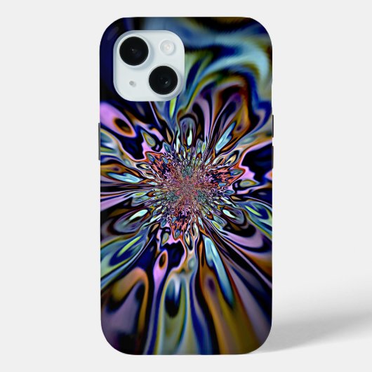 Iridiscerende Energie Stroom Fractale Kunst Case-Mate iPhone Case (Achterkant)