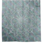 Iridiscerende Glans Mandala Boho Chic Douchegordijn (Voorkant)