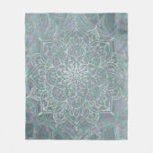 Iridiscerende Glans Mandala Boho Chic Fleece Deken (Voorkant)