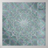 Iridiscerende Glans Mandala Boho Chic
