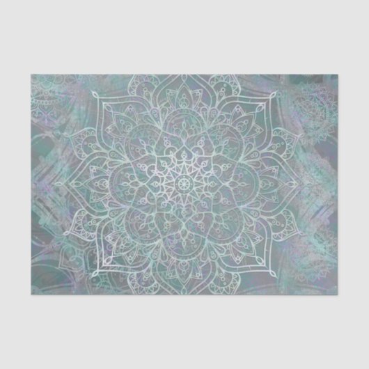 Iridiscerende Glans Mandala Boho Chic Tissuepapier (Voorkant)