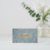 Iridiscerende Glans Mandala Boho Chic Visitekaartje (Staand voorkant)