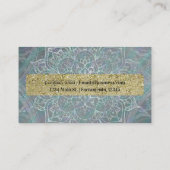 Iridiscerende Glans Mandala Boho Chic Visitekaartje (Achterkant)