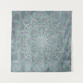 Iridiscerende Glans Mandala Boho Chic Wandkleed (Voorkant (horizontaal))