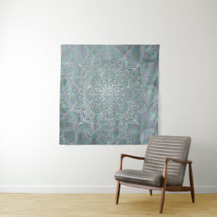 Iridiscerende Glans Mandala Boho Chic Wandkleed