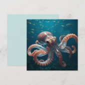 Iridiscerende Glas Octopus Kunst | Diepzee Fantasi (Voorkant / Achterkant)