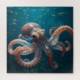 Iridiscerende Glas Octopus Kunst | Diepzee Fantasi Legpuzzel