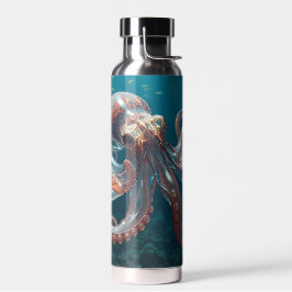 Iridiscerende Glas Octopus Kunst | Diepzee Fantasi Waterfles