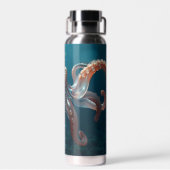 Iridiscerende Glas Octopus Kunst | Diepzee Fantasi Waterfles (Achterkant)