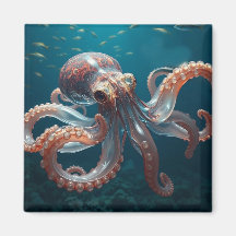 Iridiscerende Glas Octopus Kunst | Diepzee Leven