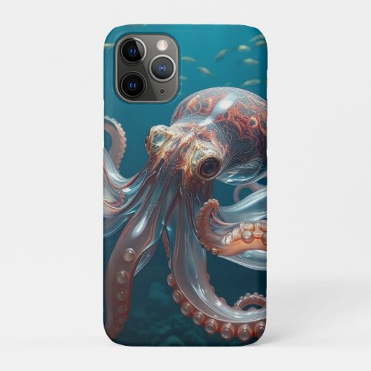 Iridiscerende Glas Octopus Kunst | Diepzeeleven Case-Mate iPhone Case (Achterkant)