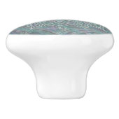 Iridiscerende glinsterende mandala boho chic keramische knop (Zijkant)