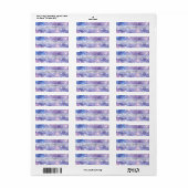 Iridiscerende Glitter Achtergrond Adreslabel Etiket (Full Sheet)