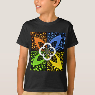 Iridiscerende Harten Naadloos Stippenpatroon Abstr T-shirt