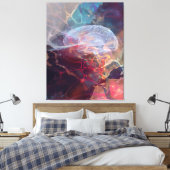 Iridiscerende Hersennevel Neurale Gloei Kunst Canvas Afdruk (Insitu (Slaapkamer))