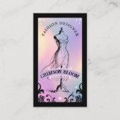 Iridiscerende Holografische Beauty Couture Mode Visitekaartje (Voorkant)